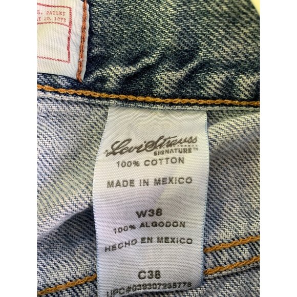 Mens Levi Strauss Signature Denim Shorts SZ 38 - Picture 5 of 7
